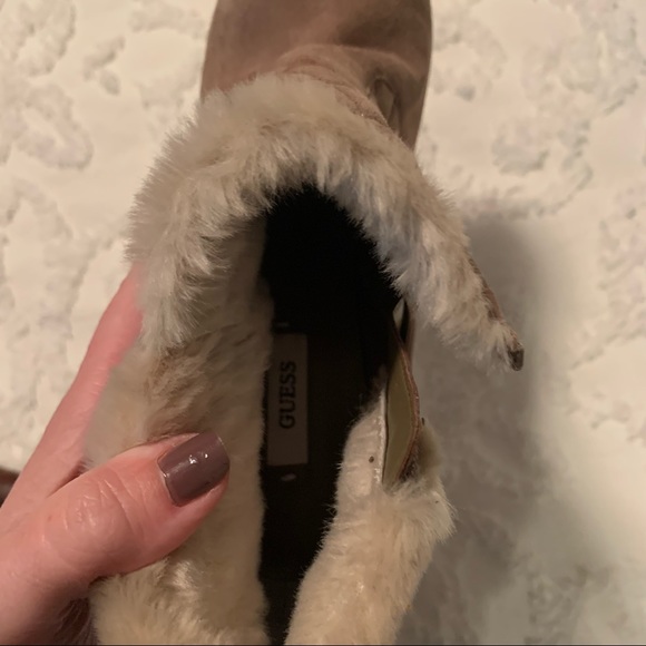 Like New! Guess Booties with Faux Fur - Picture 6 of 12